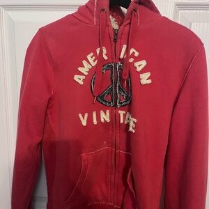 Freedom 2 Be Red Hoodie with Peace Symbol